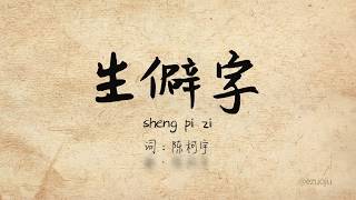 抖音《生僻字》陈柯宇 Sheng Pi Zi Pinyin Lyric Video [upl. by Nerred]