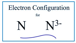 N 3 Electron Configuration Nitride Ion [upl. by Adnilam]