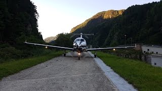 Pilatus PC12 shortest takeoff Locher Airfield [upl. by Niledam]