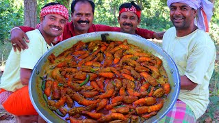 Golda Chingri Malai Curry Recipe  Cooking Prawn Malaicurry  Prawn Fish recipe Cooking and Eating [upl. by Einnaej]