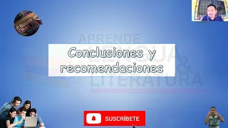 Conclusiones y recomendaciones para tu proyecto  fácil [upl. by Canada]