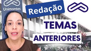 ⚠UNIMONTES  REDAÇÃO  TEMAS ANTERIORES [upl. by Thgiwd]