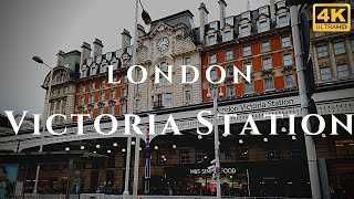 London Victoria Station Walk Through England 4K [upl. by Atinihs]