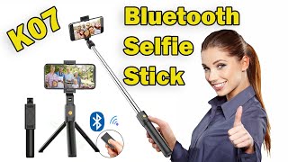 K07 Selfie Stick Integrated Mobile Tripod Review Best Bluetooth selfie stick tripod with remote 2020 [upl. by Yekcor]