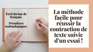 La méthode facile de la contraction de texte suivie dun essai au bac de français technologique [upl. by Enahpad]