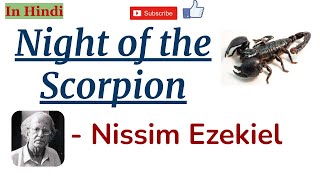 Night of the Scorpion by Nissim Ezekiel  Summary and Line by Line Explanation in Hindi [upl. by Atirres]