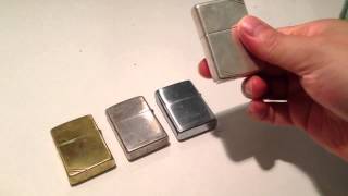 【インプレ】Zippo 真鍮、メッキ、スターリングシルバー音比較 [upl. by Licec]