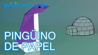 Un pingüino de papel papiroflexia [upl. by Erlina]