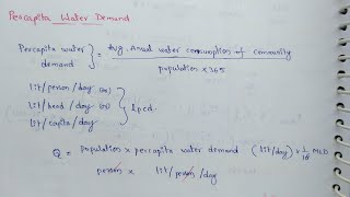 Per Capita Water Demand  Water Demand [upl. by Ecaidnac200]