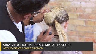 How To Create a Simple Chignon [upl. by Yecies68]