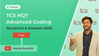 TCS NQT Advanced Coding Questions and Answers 20232024 TCS ITP [upl. by Annairoc]