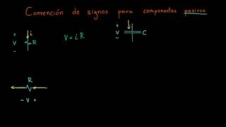 Convención de signos para componentes pasivos  Khan Academy en Español [upl. by Ydurt]