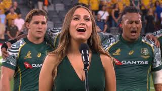 Australian Indigenous National Anthem Australia vs Argentina 20 [upl. by Ocirrej113]