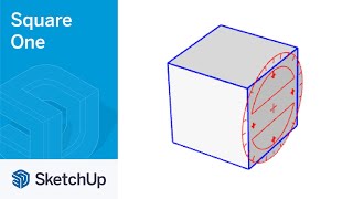 Rotate with Move Tool  SketchUp Square One [upl. by Ahseina]