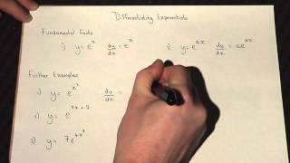 How to differentiate the exponential function easily [upl. by Garges]