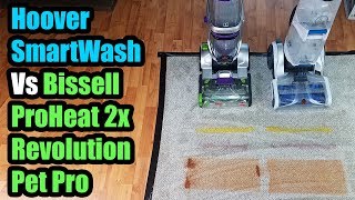 Hoover Smartwash vs Bissell Proheat 2x Revolution Pet Pro Carpet Cleaner [upl. by Parry123]