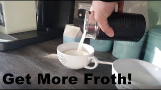 How to Get More Froth from Your Nespresso Coffee Aeroccino  Nespresso tips and help [upl. by Leroj824]