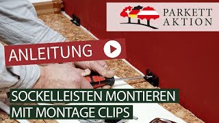 Sockelleisten montieren Teil 2 Montageclips Clipstar [upl. by Rehtnug884]