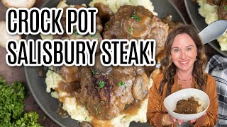 Delicious Crock Pot Salisbury Steak [upl. by Ocsicnarf]