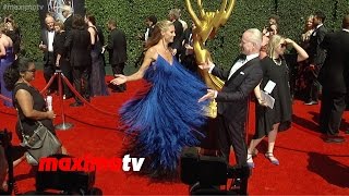 Heidi Klum Fashion Spins  2014 Primetime Creative Arts Emmy Awards  Red Carpet [upl. by Ryder]