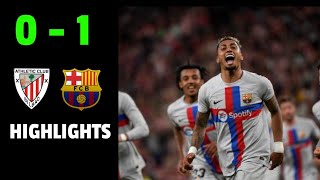 ATHLETIC BILBAO VS BARÇA 0  1 HIGHLIGHTS La Liga 2023 [upl. by Massimo457]