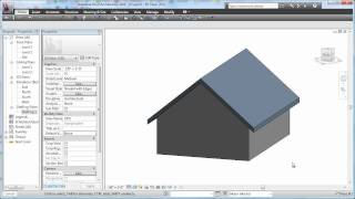 REVIT Roof Basics 01 Gable Spanish  CADclips [upl. by Trub]