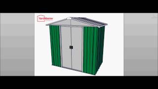 Video Assembly Yardmaster Emerald Deluxe 6x5 GEYZ Metal Shed [upl. by Nongim202]