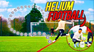 INSANE HELIUM FOOTBALL CHALLENGE ⚽️💨🎈 FOOTBALL EXPERIMENT [upl. by Bender]