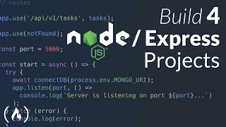 Nodejs  Express Course  Build 4 Projects [upl. by Annaxor]