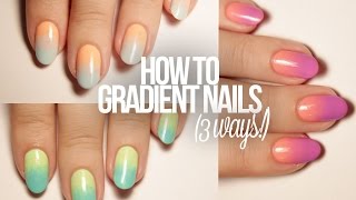 How To Do Gradient Nails 3 Ways [upl. by Nyllaf10]