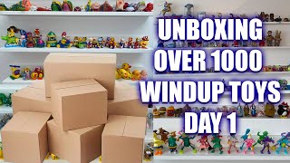 Unboxing Over 1000 Windup Toys Collection Day 1 [upl. by Yerac]