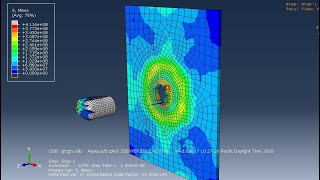 Abaqus Explicit  impact bullet [upl. by Yelrahc]