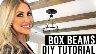 DIY Box Beams  Easy Faux Beams [upl. by Aicilla517]