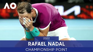 RecordBreaker Rafael Nadal Championship Point  Australian Open 2022 [upl. by Albion850]