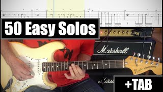 50 Easy Guitar Solos  TAB [upl. by Ynotna]