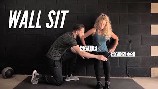 How to do the Wall Sit  Variations and Common Mistakes [upl. by Akimot]