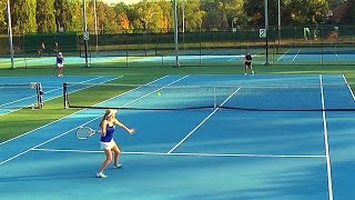 Varsity Girls Tennis Singles Paul VI at Bishop OConnell 2016 [upl. by Orson227]