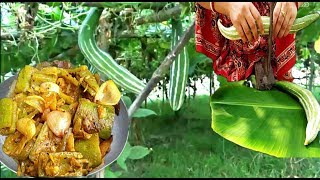 farm fresh chichinga dopeyaja recipe best for blood sugar patient  snake gourd recipe [upl. by Cathee]