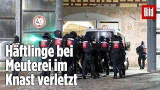 Gefängnismeuterei Polizei stürmt Knast in Thüringen  JVA Untermaßfeld [upl. by Aihsined]