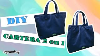 Cartera 2 en 1 de PU cuero sintético FÁCIL de hacer Paso a paso Hand bag [upl. by Sarkaria]